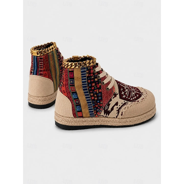 Georgia | Bohemian Patterned High-Top Sneakers