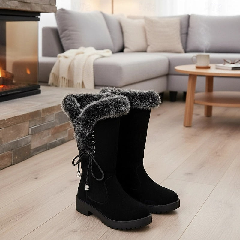 Meredith | Fur-Trimmed Knee-High Winter Boots