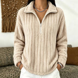 Maribel | Cosy Ribbed Quarter-Zip Pullover