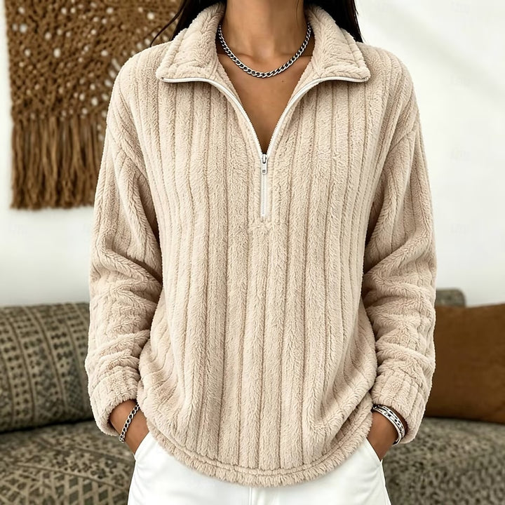 Maribel | Cosy Ribbed Quarter-Zip Pullover