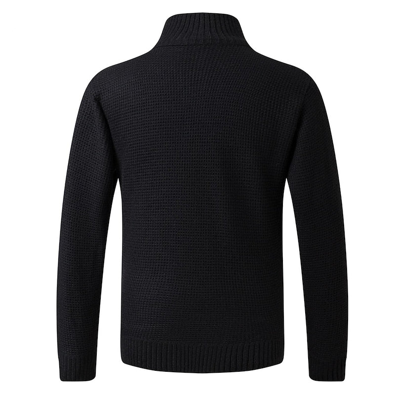 Gregory | Zip-Up Stand Collar Cardigan