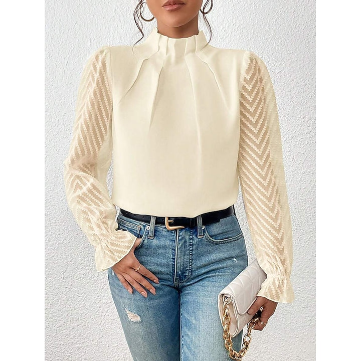 Maribel | Elegant High-Neck Blouse