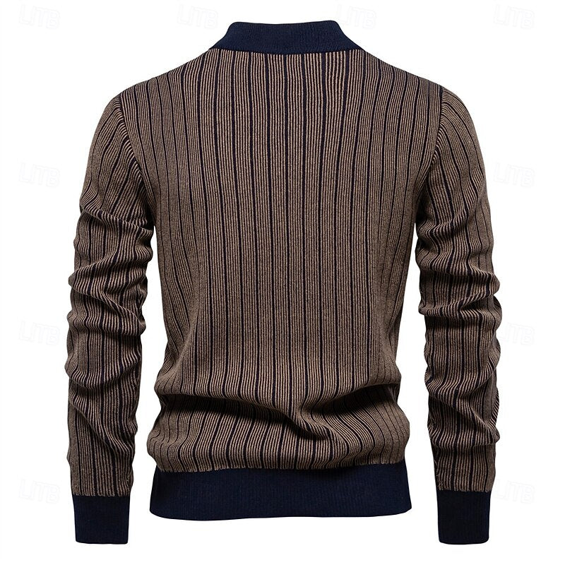 Gareth | Textured Mock Neck Jumper
