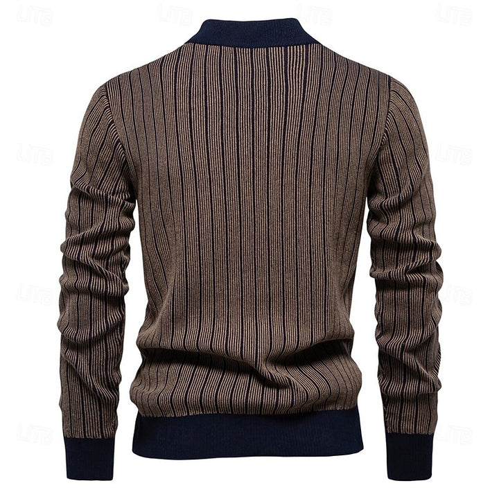 Gareth | Textured Mock Neck Jumper