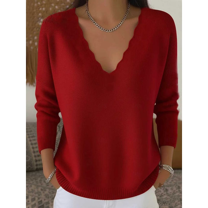 Margaret | Scalloped V-Neck Halloween Jumper