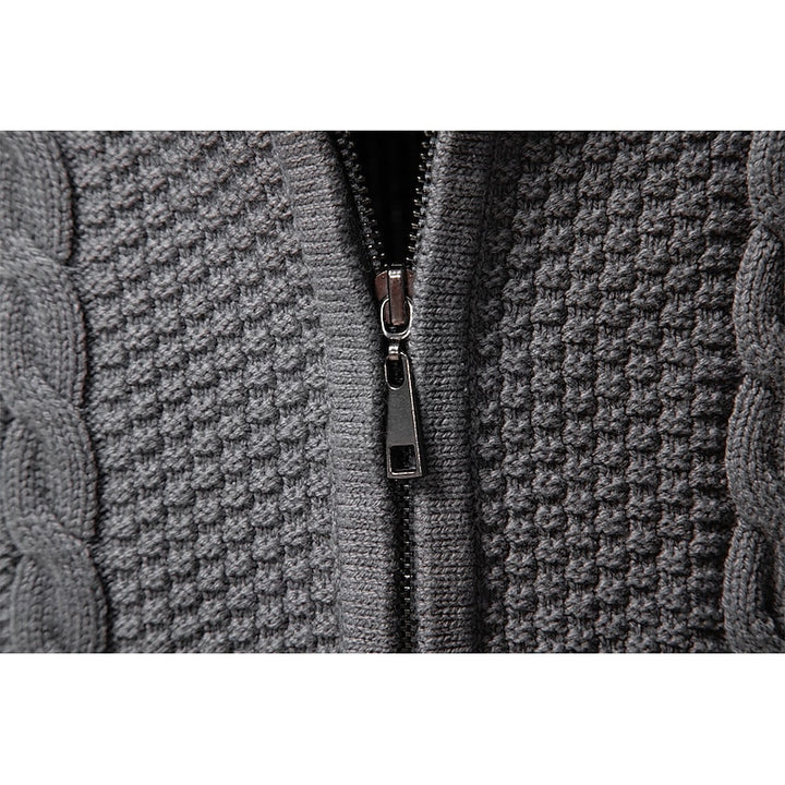 Clive | Cable-Knit Zip-Up Cardigan