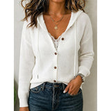 Genevieve | Ribbed Hooded Cardigan