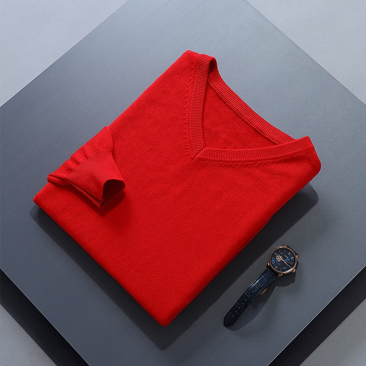 Damian | Refined V-Neck Jumper
