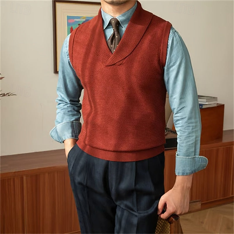 Franklin | Shawl-Collar Knit Sweater Vest