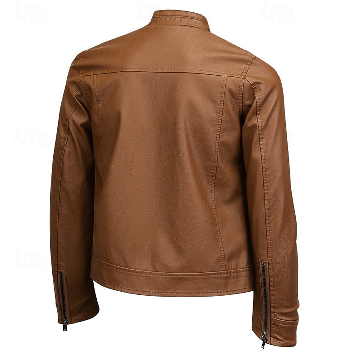 Caleb | Stand-Collar Moto Jacket