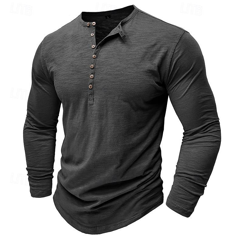 Nash | Classic Long-Sleeve Henley Shirt