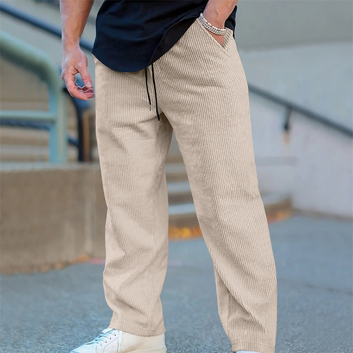 Dominic | Relaxed Ribbed Trousers