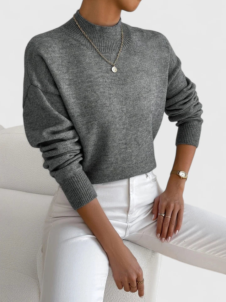 Coralie | Refined Mock-Neck Jumper