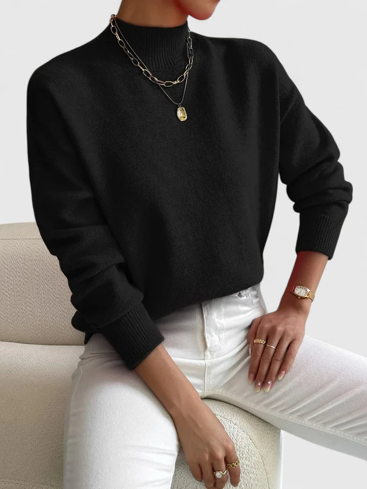 Coralie | Refined Mock-Neck Jumper
