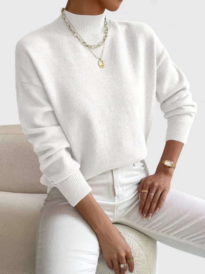 Coralie | Refined Mock-Neck Jumper