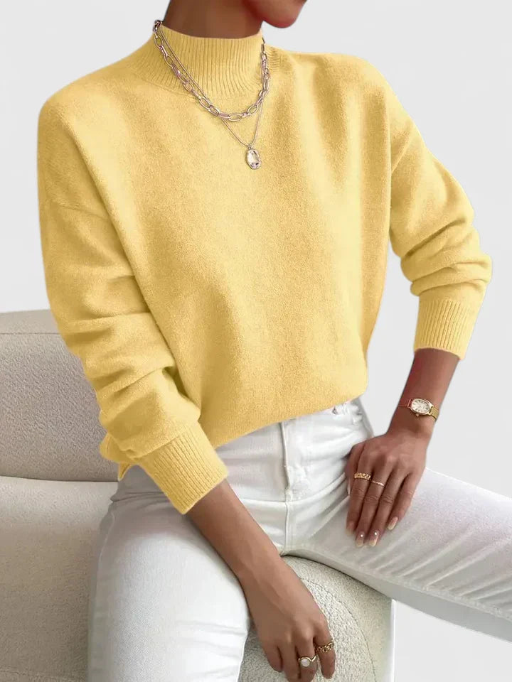 Coralie | Refined Mock-Neck Jumper
