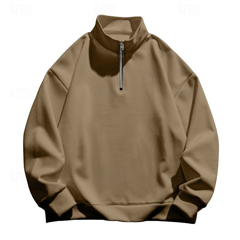 Grant | Standing-Collar Quarter-Zip Pullover