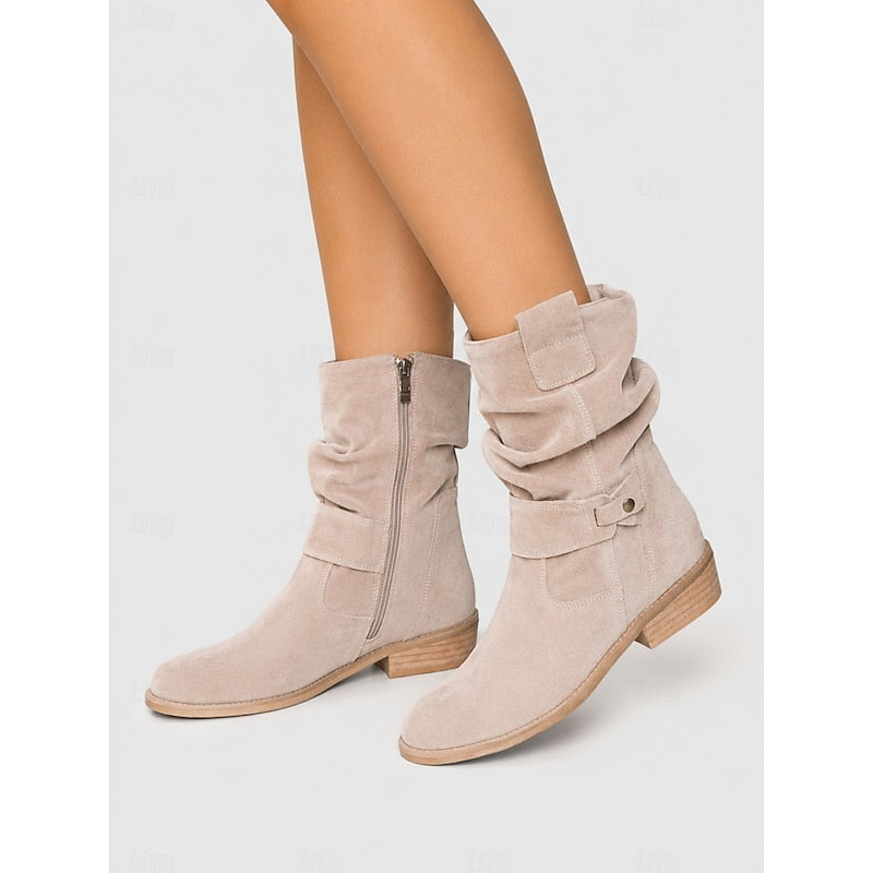 Josephine | Slouchy Block-Heel Ankle Boots