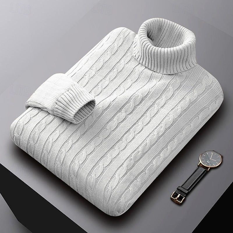 Gregory | Cable-Knit Turtleneck Jumper