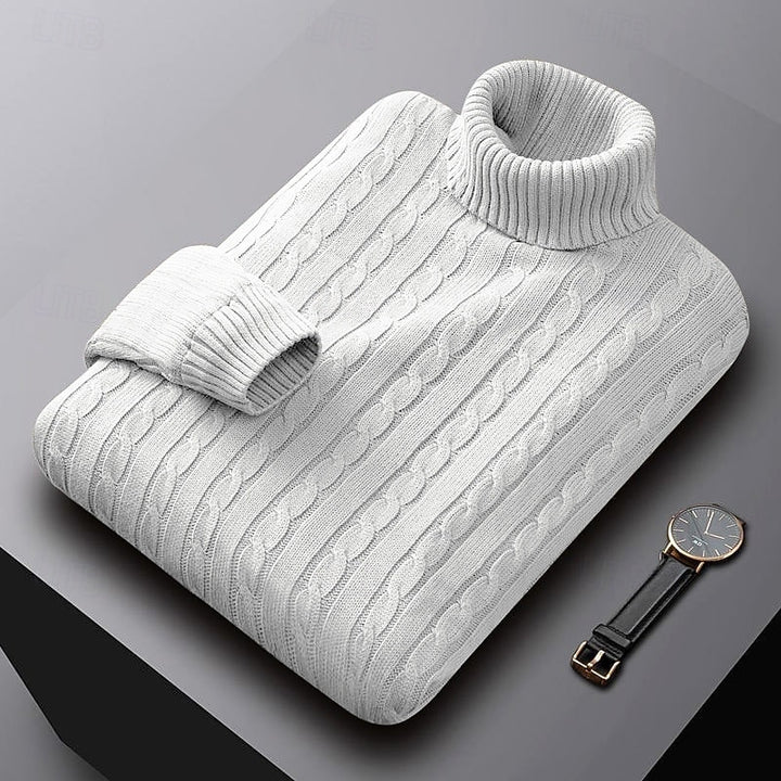 Gregory | Cable-Knit Turtleneck Jumper