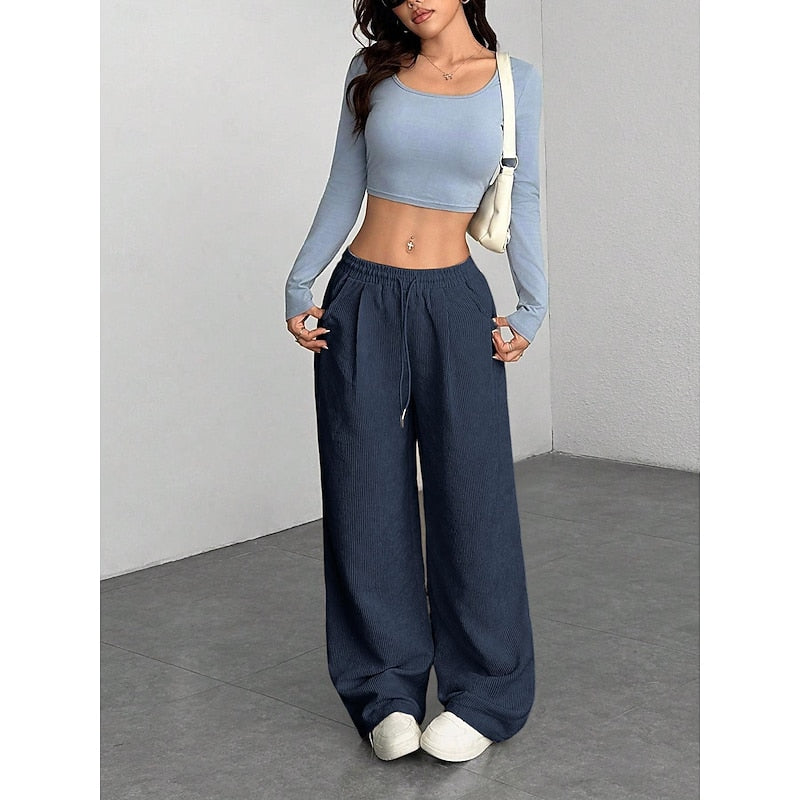Della | Relaxed Wide-Leg High-Waist Trousers
