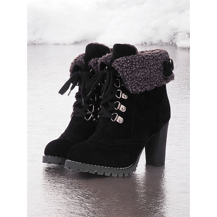 Ramona | Cosy Lace-Up Heeled Ankle Boots