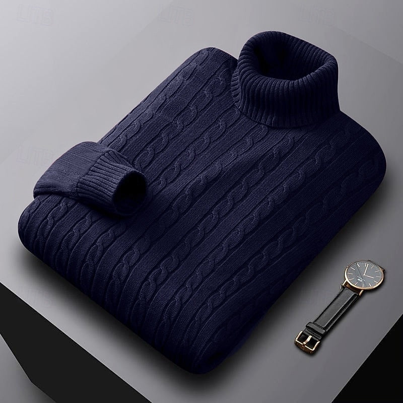 Gregory | Cable-Knit Turtleneck Jumper