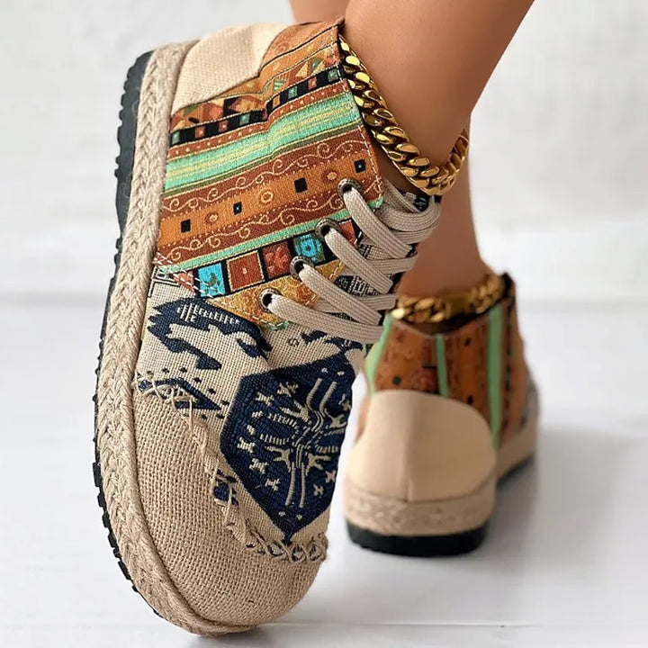 Georgia | Bohemian Patterned High-Top Sneakers