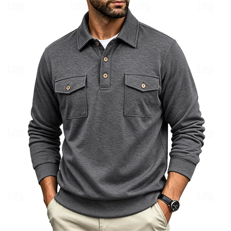Garrett | Refined Long-Sleeve Polo Shirt