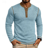 Owen | Ribbed Long-Sleeve Henley Shirt