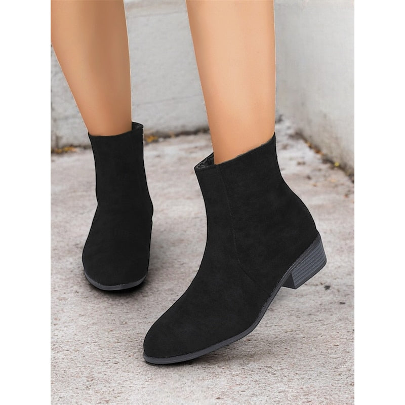 Hazel | Refined Block-Heel Ankle Boots
