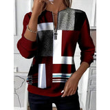 Larissa | Colour Block Half-Zip Top