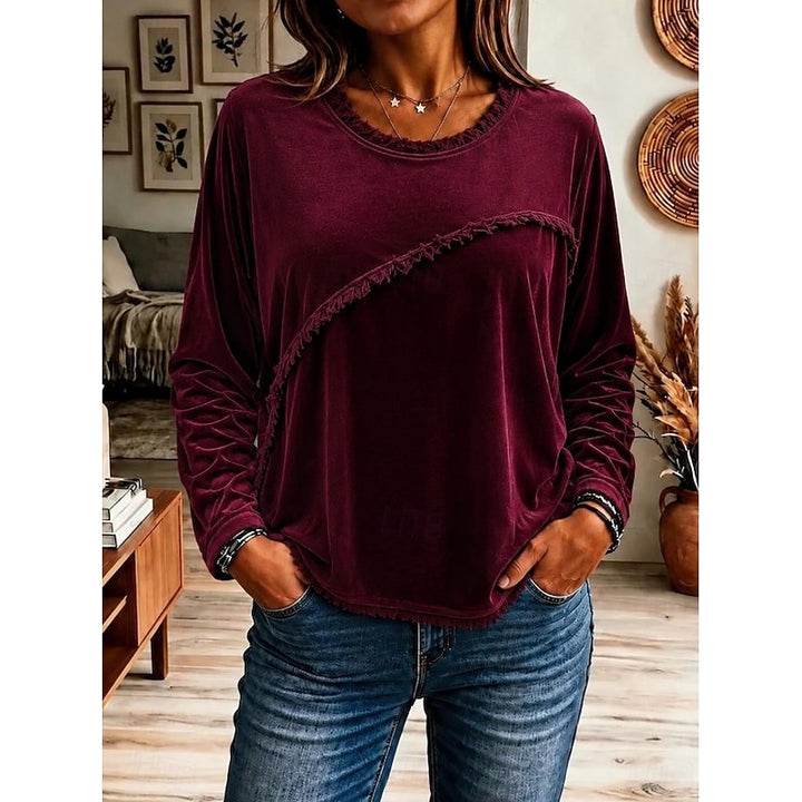 Eliza | Relaxed Fringe-Trim Tunic Top