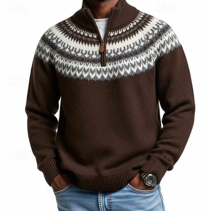 Xavier | Nordic Quarter-Zip Sweater
