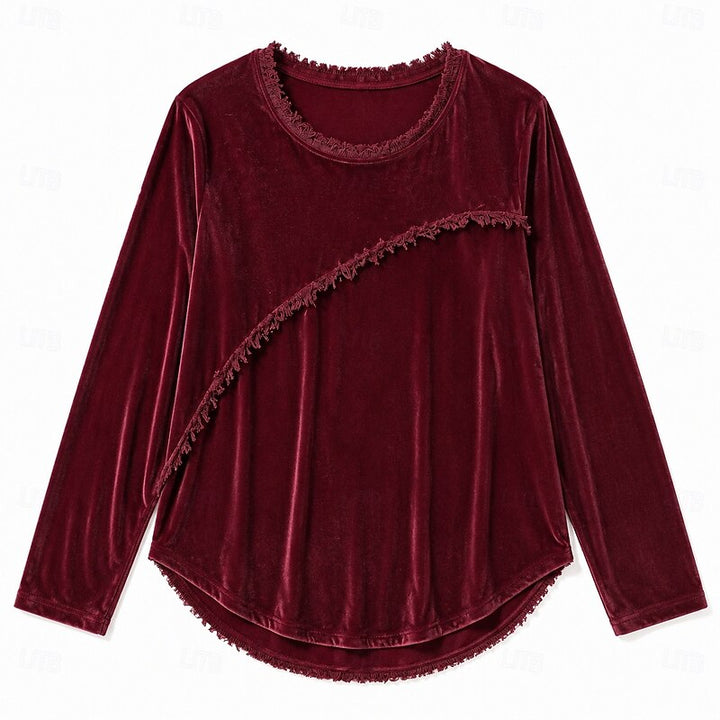 Eliza | Relaxed Fringe-Trim Tunic Top