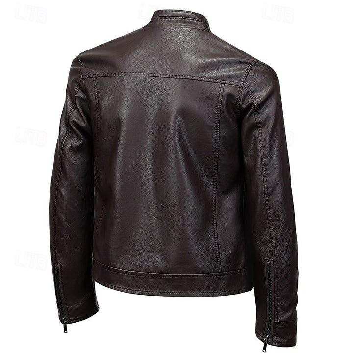 Caleb | Stand-Collar Moto Jacket