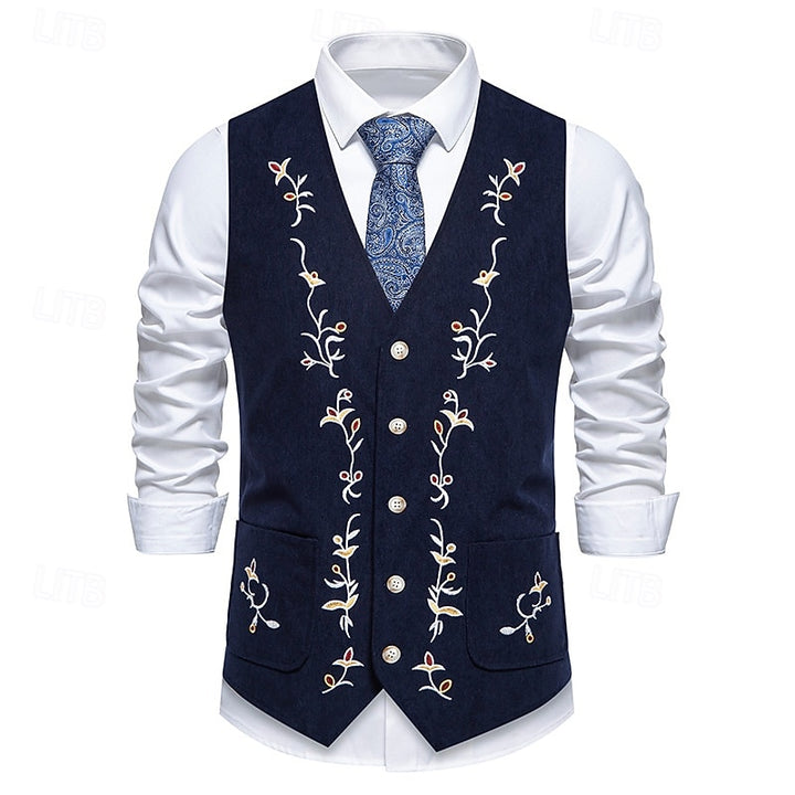 Jonah | Embroidered Floral Waistcoat