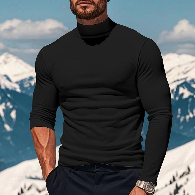 Victor | Refined Mock-Neck Long Sleeve Top