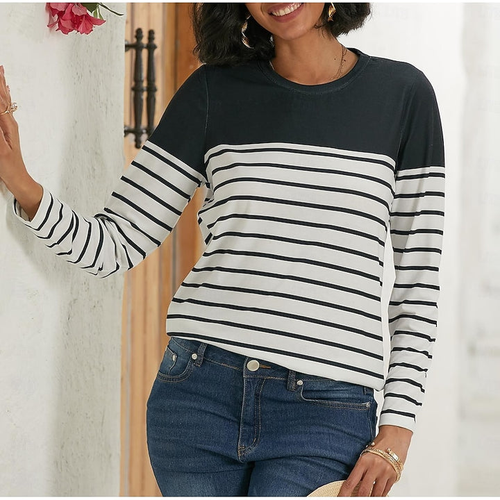 Adriana | Striped Long-Sleeve Top