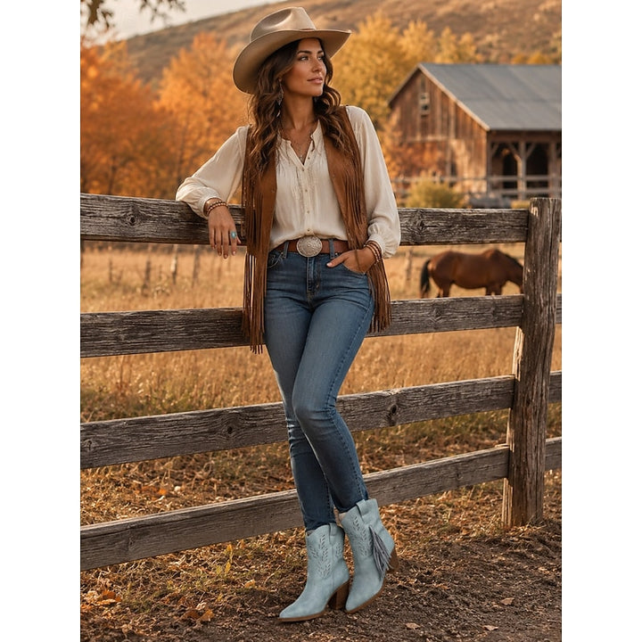 Sloane | Western Tassel Ankle Boots