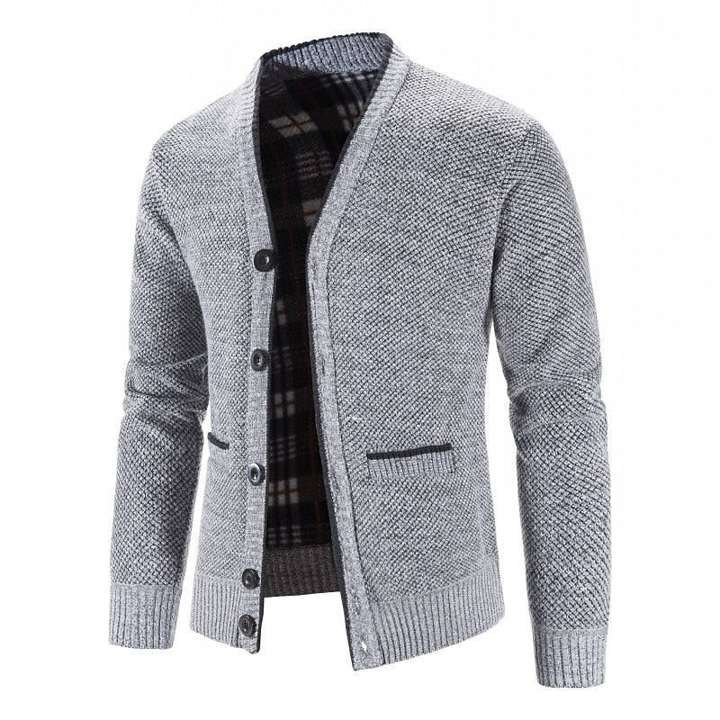 Hugh | Textured V-Neck Cardigan
