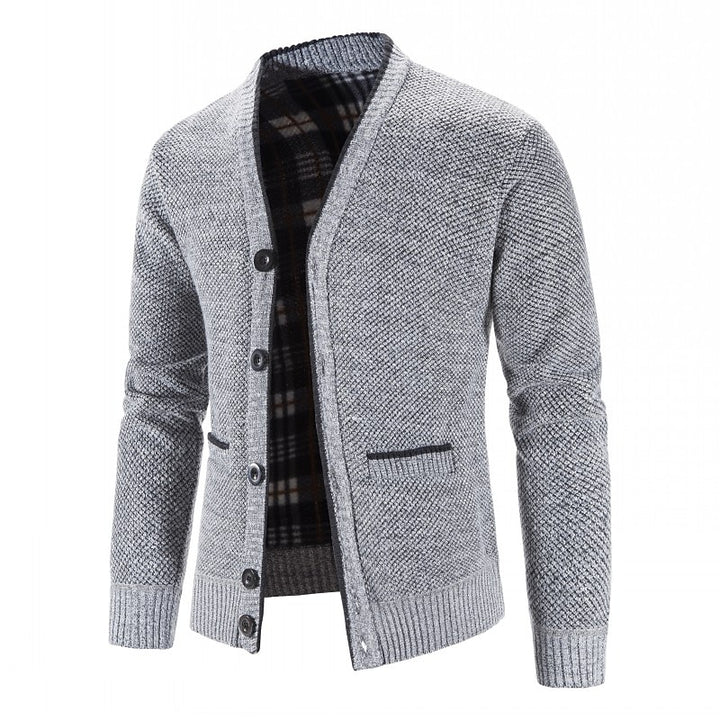Hugh | Textured V-Neck Cardigan