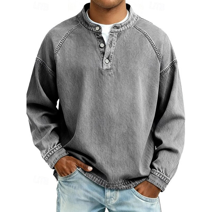 Kingsley | Stand-Collar Henley Top