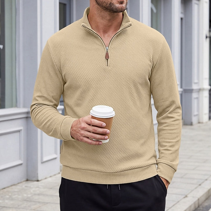 Grady | Textured Quarter-Zip Pullover