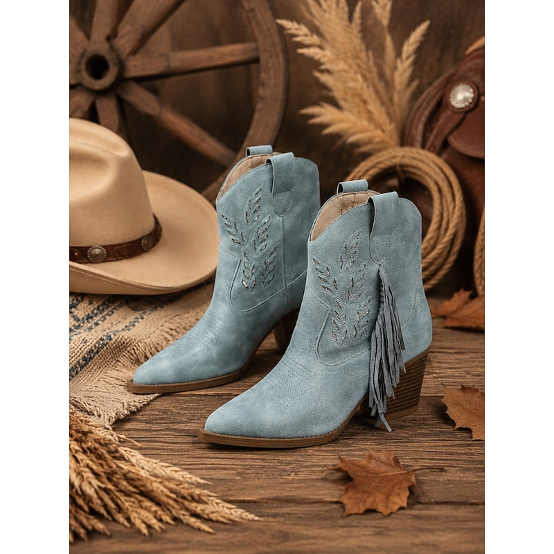 Sloane | Western Tassel Ankle Boots