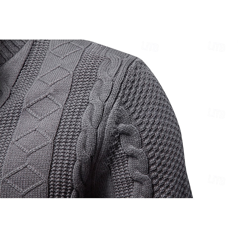 Clive | Cable-Knit Zip-Up Cardigan