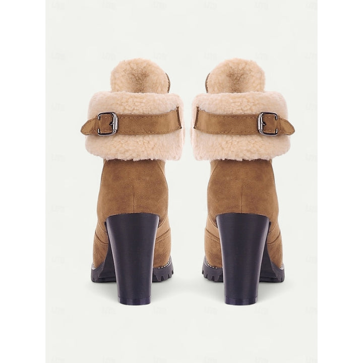 Ramona | Cosy Lace-Up Heeled Ankle Boots
