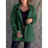 Fleur | Contrast-Trim Tailored Coat
