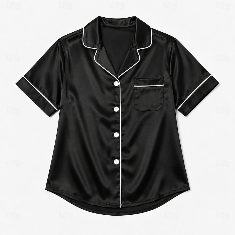Paige | Relaxed Button-Front Loungewear Two-Piece Set