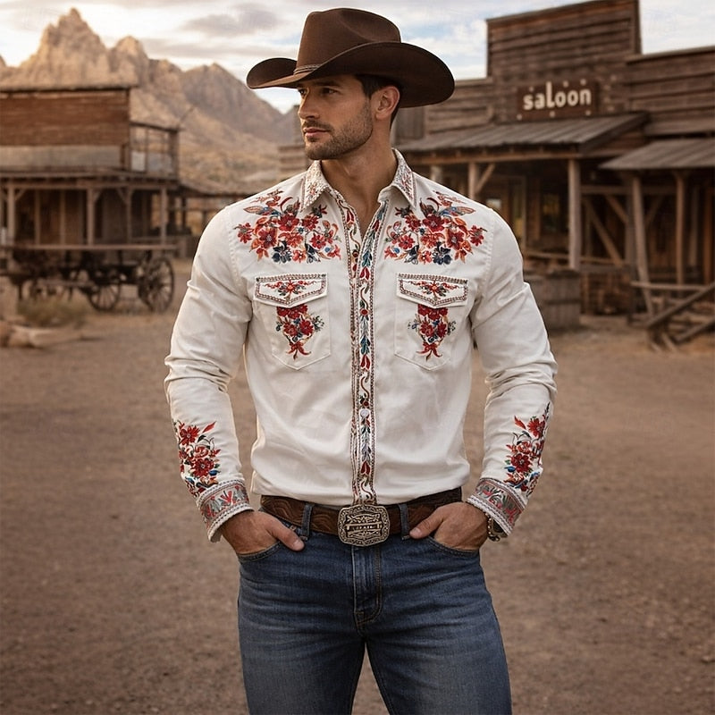 Clayton | Embroidered Western Shirt
